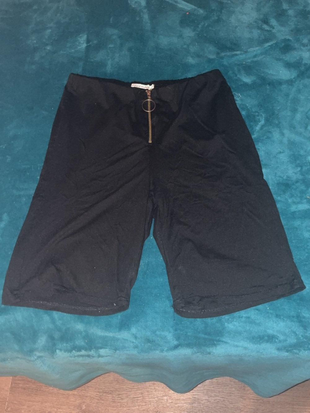 Heart Hips Biker Black Shorts Medium Womens